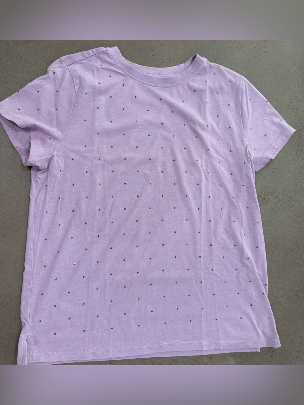 Skechers Lavender Short Sleeve Tee with Dot Print